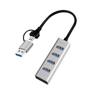 LogiLink UA0455 gränssnittshubbar USB 3.2 Gen 1 (3.1 Gen 1) Type-A + Type-C 5000