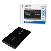 LogiLink UA0106 Hölje för lagringsenheter HDD-hölje Svart 2.5" USB-ström