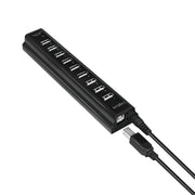 LogiLink UA0096 gränssnittshubbar USB 2.0 480 Mbit/s Svart