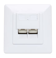 Intellinet 771900 eluttag 2 x RJ-45 Vit
