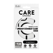 PanzerGlass CARE by Urban Combat Case Transparent w. Black MagSafe iPhone 15