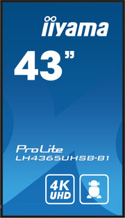 iiyama LH4365UHSB-B1 skyltställ Kioskdesign