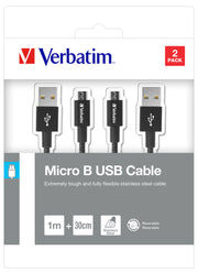 Verbatim 48875 USB-kablar USB 3.2 Gen 1 (3.1 Gen 1) 1 m Micro-USB A USB A Svart