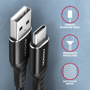 Axagon BUCM-AM20AB USB-kablar USB 2.0 2 m USB A USB C 0,48 Gbit/s Svart