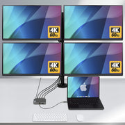StarTech.com QUAD-USB-HDMI-ADAPT dockningsstationer för bärbara datorer Kabel USB