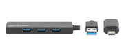 Manhattan 180863 dockningsstationer för bärbara datorer USB 3.2 Gen 1 (3.1 Gen 1)
