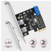 Axagon PCEU-232RS nätverkskort/adapters Intern USB 3.2 Gen 1 (3.1 Gen 1)