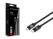 Conceptronic ETTA04B20 USB-kablar USB4 Gen 3x2 2 m USB C 40 Gbit/s 240 W Svart