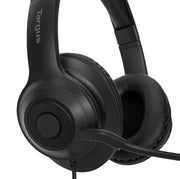 Targus AEH102GL hörlur och headset Kabel Huvudband Samtal/musik USB Type-A Svart
