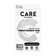 PanzerGlass CARE by Urban Combat Case Transparent w. White Qi Compatible Samsung