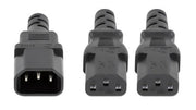 Manhattan 157469 strömkablar Svart 1,8 m C14 coupler 2 x C13-koppling