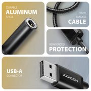 Axagon ADA-HA ljudkort 2.0 kanaler USB