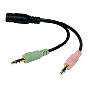LogiLink CA0020 ljudkabel 0,15 m 3,5mm 2 x 3.5mm Svart