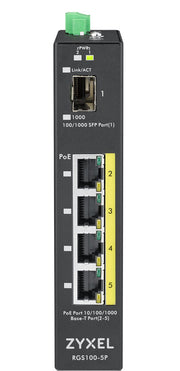 Zyxel RGS100-5P Ohanterad L2 Gigabit Ethernet (10/100/1000) Strömförsörjning via