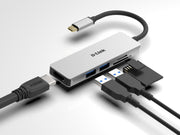 D-Link DUB-M530 dockningsstationer för bärbara datorer Kabel USB 3.2 Gen 1 (3.1 Gen