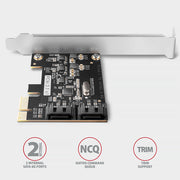 Axagon PCES-SJ2 nätverkskort/adapters Intern SATA
