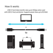 CLUB3D USB 3.1 Gen2 Type-C to Type-B Cable Male/Male