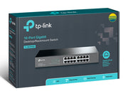 TP-Link TL-SG1016D Ohanterad Gigabit Ethernet (10/100/1000) Svart