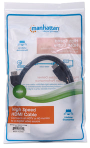 Manhattan 306119 HDMI-kabel 1,8 m HDMI Typ A (standard) Svart