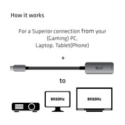 CLUB3D CAC-1567 USB-grafikadapter 7680 x 4320 pixlar Svart