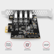 Axagon PCEU-43RS nätverkskort/adapters Intern USB 3.2 Gen 1 (3.1 Gen 1)