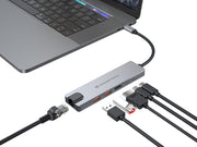 Conceptronic DONN29G dockningsstationer för bärbara datorer Kabel USB 3.2 Gen 2 (3.1