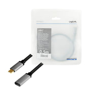 LogiLink CUA0105 USB-kablar USB 3.2 Gen 2 (3.1 Gen 2) 0,5 m USB C 10 Gbit/s Svart