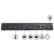 StarTech.com USB 3.0-dockningsstation för dubbla skärmar med HDMI och 4K DisplayPort
