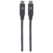 Manhattan 355223 USB-kablar USB 3.2 Gen 2 (3.1 Gen 2) 1 m USB C 10 Gbit/s Svart