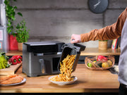 Tefal Dual Easy Fry & Grill EY905B Dubbel 8,3 l Fristående 2700 W Varmluftsfritös Grå