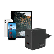 LogiLink PA0220 mobilladdare Universal Svart AC Snabb laddning inomhus
