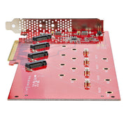 StarTech.com QUAD-M2-PCIE-CARD-B nätverkskort/adapters Intern M.2