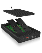 ICY BOX IB-2817MCL-C31 SSD-inkapsling Svart M.2 USB-ström