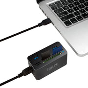LogiLink CR0042 dockningsstationer för bärbara datorer Kabel USB 3.2 Gen 1 (3.1 Gen