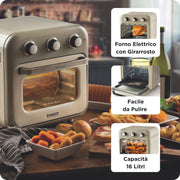 Ariete 4632/03 Single 16 l Fristående 1400 W Varmluftsfritös Beige