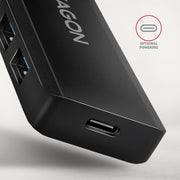 Axagon HUE-C1C gränssnittshubbar USB 3.2 Gen 1 (3.1 Gen 1) Type-C 5000 Mbit/s Svart