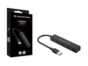 Conceptronic C4PUSB3 gränssnittshubbar USB 3.2 Gen 1 (3.1 Gen 1) Type-A 5000 Mbit/s