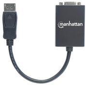 Manhattan 151962 videokabeladapter 0,15 m DisplayPort VGA (D-Sub) Svart