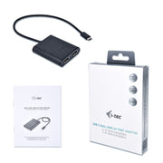 i-tec C31DUAL4KDP USB-grafikadapter 3840 x 2160 pixlar Svart