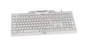 CHERRY KC 1000 SC tangentbord Universal USB AZERTY Belgiskt Vit