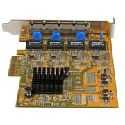 StarTech.com PCIe Gigabit-nätverkskortadapter med 4 portar