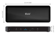 CLUB3D CSV-1583 dockningsstationer för bärbara datorer Kabel Thunderbolt 4 Svart