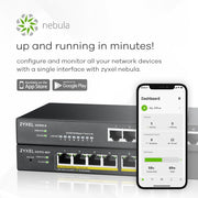 Zyxel GS1915-8EP hanterad L2 Gigabit Ethernet (10/100/1000) Strömförsörjning via