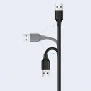 Ugreen US103 USB-kablar USB 2.0 3 m USB A 0,48 Gbit/s Svart