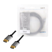 LogiLink CHA0102 HDMI-kabel 3 m HDMI Typ A (standard) Svart