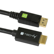 Techly ICOC DSP-H12-020 videokabeladapter 2 m DisplayPort HDMI Svart