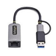StarTech.com 2,5 GbE USB-C till Ethernet-adapter med USB-A-konverterare - 1x1G