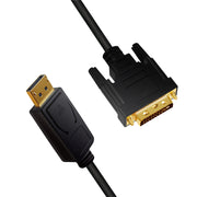LogiLink CV0131 videokabeladapter 2 m DisplayPort DVI Svart