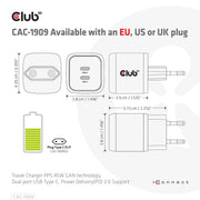 CLUB3D CAC-1909EU mobilladdare Mobiltelefon,