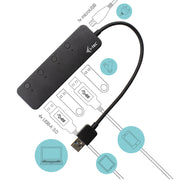 i-tec U3CHARGEHUB4 gränssnittshubbar USB 3.2 Gen 1 (3.1 Gen 1) Type-A 5 Mbit/s Svart